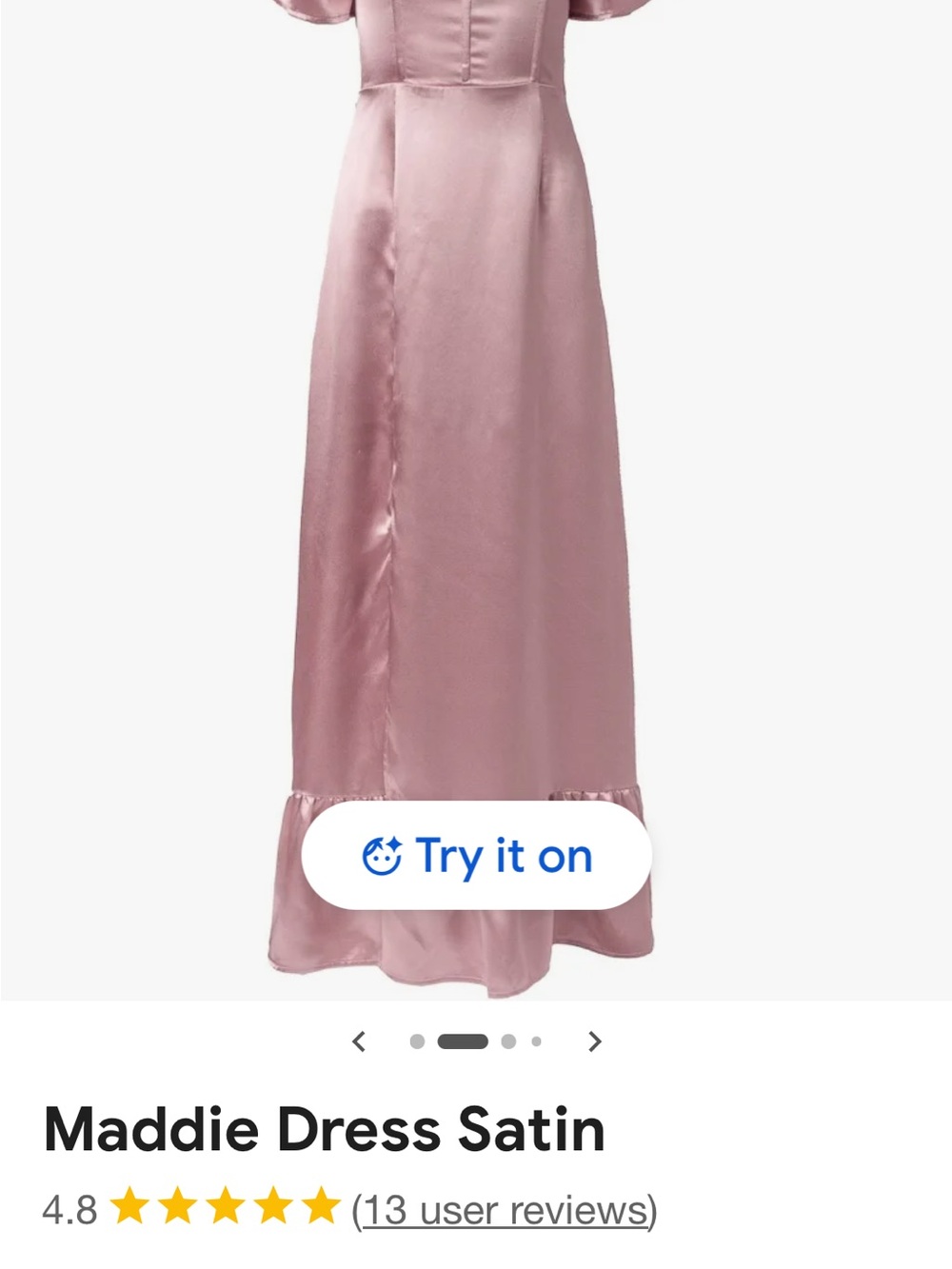 Ivy City Co Maddie Satin Maxi Dress in Dusty Rose